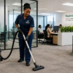 Professional office cleaning services in Nairobi keeping a modern workplace spotless
